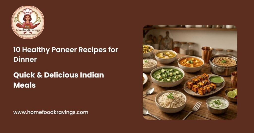 10 Healthy Paneer Recipes for Dinner | Quick & Delicious Indian Meals